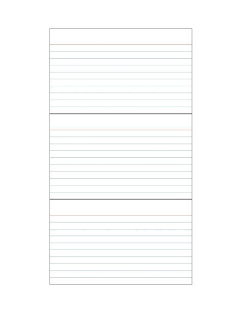 Printable Notecard Template