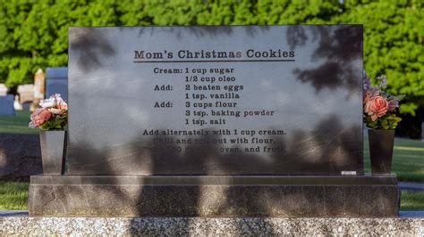 Recipes Etched on Gravestone for All Eternity - The New York Times