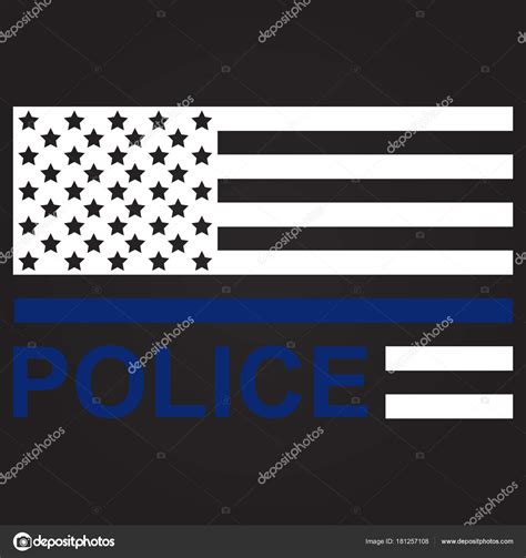 Blue Lives Matter Flag. Police USA falg — Stock Vector © vdovichenko #181257108