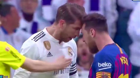 Lionel Messi vs Sergio Ramos brutal FIGHT! El Clasico Real Madrid vs ...