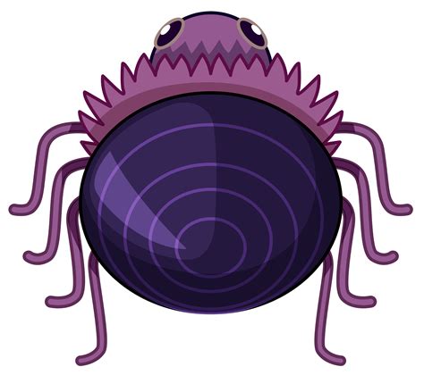 Purple spider on white background 455853 Vector Art at Vecteezy