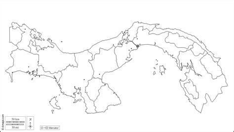 Panamá Mapa gratuito, mapa mudo gratuito, mapa en blanco gratuito, plantilla de mapa contornos ...