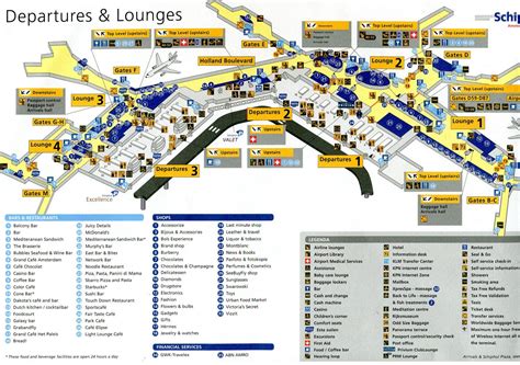 amsterdam airport map | Airport Terminal Map, Dining, and Shopping at ...