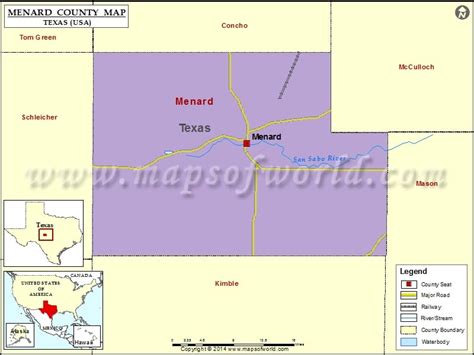 Menard County Map | Map of Menard County, Texas