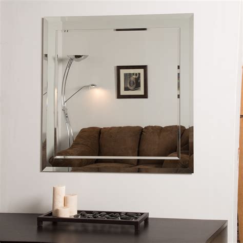 Large Frameless Wall Mirror - Home Decor Ideas