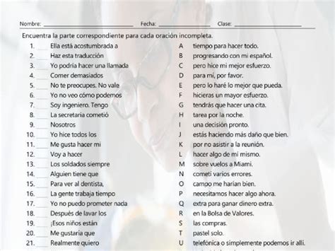 Verb Hacer Sentence Match Spanish Worksheet | Teaching Resources