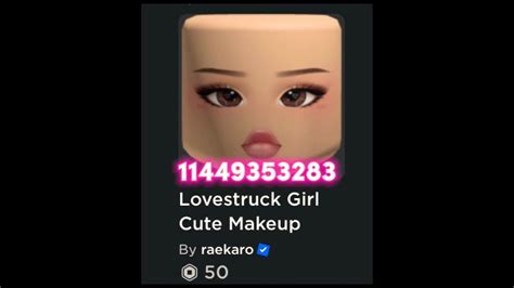 ROBLOX MAKEUP FACE MASK CODES - YouTube