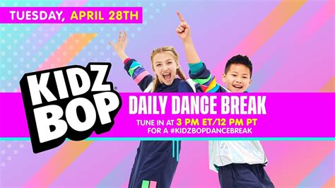 🔴KIDZ BOP Daily Dance Break [Tuesday, April 28th] | Kidz bop, Bop, Exercise for kids