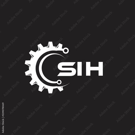 SIH letter technology logo design on black background. SIH creative ...