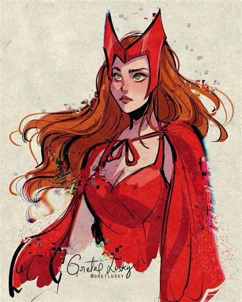 Wanda Maximoff by Gretel Lusky: comicbooks in 2021 | Marvel drawings, Marvel fan art, Scarlet ...