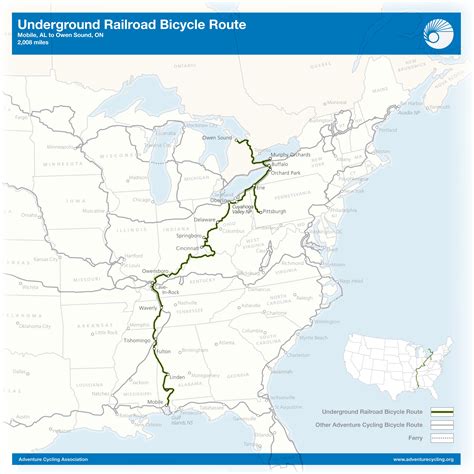 Underground Railroad In Ohio Map / Underground Railroad (UGRR) | Adventure Cycling Route ...