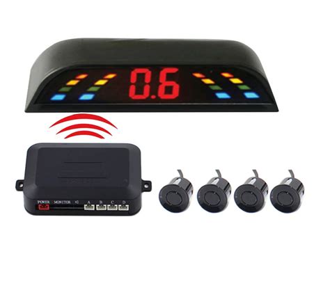 Wireless Car LED Monitor rearview 4 Parking Sensor Assist Reverse ...