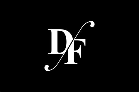 DF Monogram Logo Design By Vectorseller | TheHungryJPEG.com