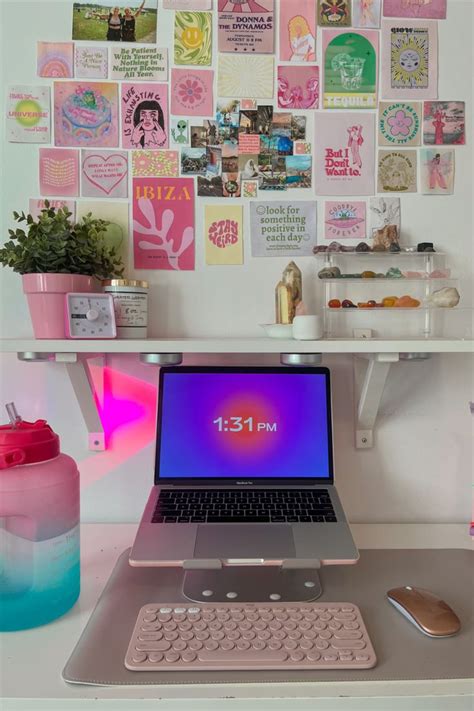 Pink Aesthetic Desk Setup | Pinterest room decor, Room inspiration ...