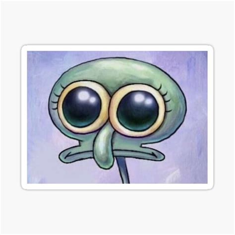 "Squid ward with big eyes meme sticker " Sticker for Sale by ...