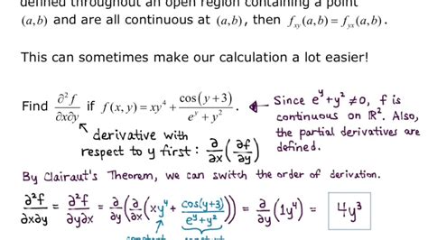 Section 13.3 Clairaut's Theorem - YouTube