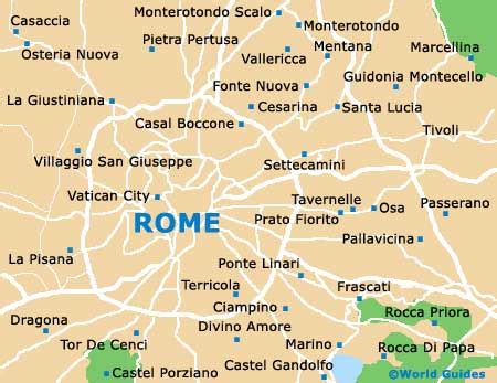 Map of Rome Leonardo da Vinci Fiumicino Airport (FCO): Orientation and ...