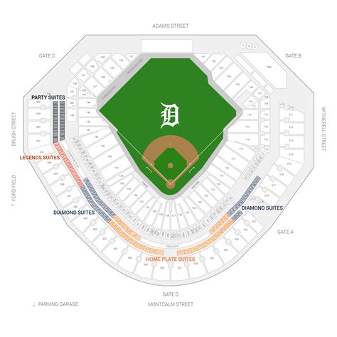 Comerica Park Seating Diagram Suites | Cabinets Matttroy