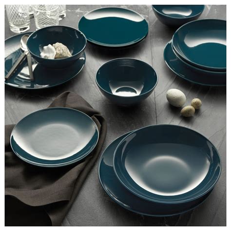 FÄRGRIK Plate, dark turquoise - IKEA | Dinnerware, Ikea dinnerware ...