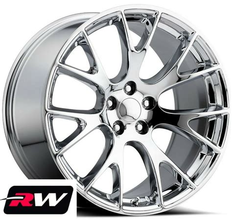 22 inch Dodge Charger OE Replica Staggered Wheels SRT Hellcat Chrome Rims