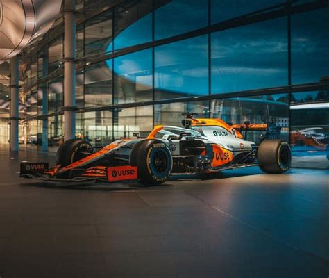 The beautiful Mclaren Gulf livery 2021 at the Mclaren Technology Centre ...