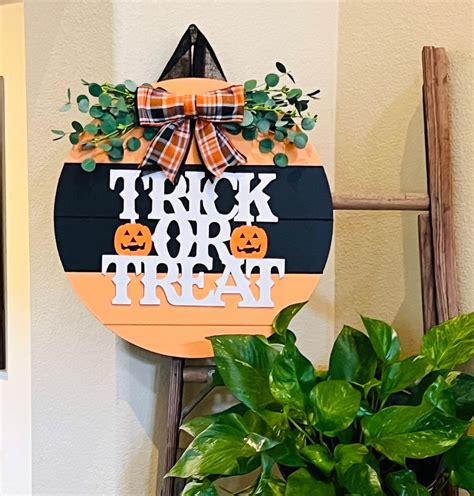 Halloween Front Door Sign. Halloween Door Decor, Halloween Door Hanger ...