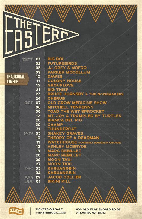 Atlanta’s Newest Venue, THE EASTERN, Announces Inaugural Lineup; Doors To Open September 1, 2021 ...