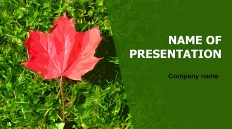 Download free Maple Leaf PowerPoint theme for presentation | My Templates Shop