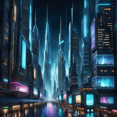 futuristic city - AI Generated Artwork - NightCafe Creator