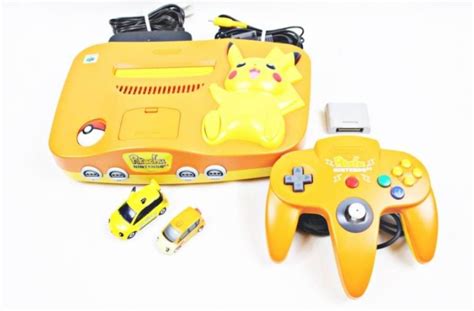 Pikachu Nintendo 64 Console Bundle Orange & Yellow Shine Cheeks w/cables JP USED | Nintendo 64 ...