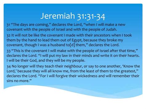 PPT - Jeremiah 31:31-34 PowerPoint Presentation, free download - ID:2163042