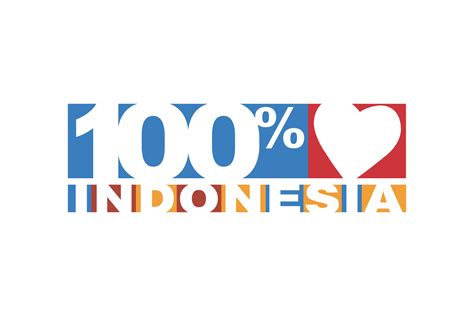 100% Cinta Indonesia Logo - logo cdr vector