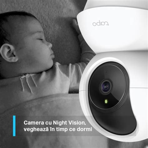 Camera IP Wireless interior TP-LINK Tapo C210, SFHD 1296p, IR, Night Vision, Alb