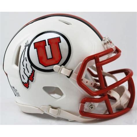 Utah Utes Riddell Speed Mini Helmet - White Alternate | Football ...