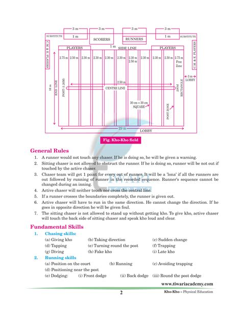 What are the rules for Kho Kho, number of playesr, important events.