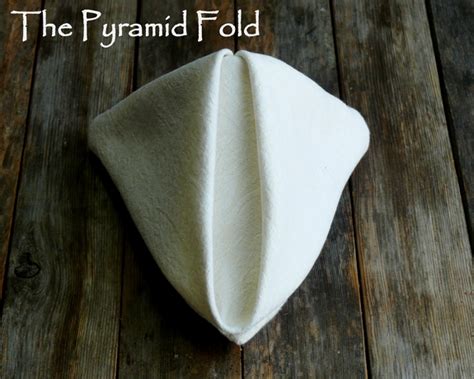 How to Fold a Dinner Napkin ~ The Pyramid Fold