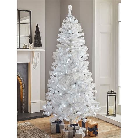 6ft White Pre-Lit LED Christmas Tree | Christmas | George at ASDA