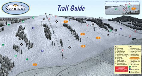 Sunridge Ski Area Trail Map • Piste Map • Panoramic Mountain Map