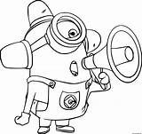 Carl Minion Fire Hydrant Coloring Page Printable sketch template