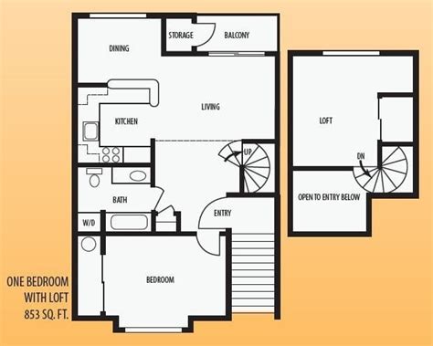 New One Bedroom House Plans Loft - New Home Plans Design