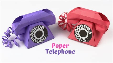 DIY How To Make Paper Telephone | Origami Telephone | Paper Craft | School Crafts - YouTube