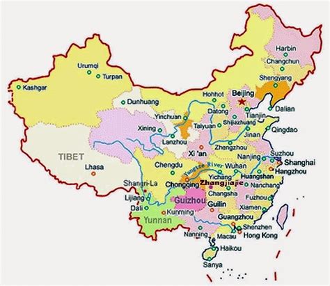 ZHANGJIAJIE NATIONAL FOREST PARK, China: CHINA MAP