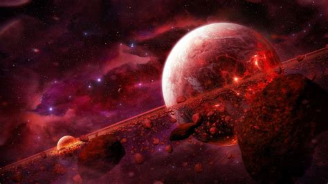 Sci Fi Space Sci Fi Planet Red Rock Nebula Asteroid Wallpaper | Wallpaper pc, Der ursprung ...