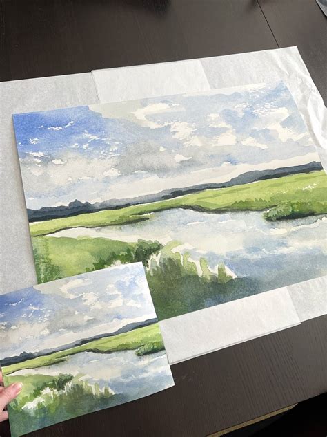 Landscape Marsh Painting Landscape Print Marsh Print - Etsy