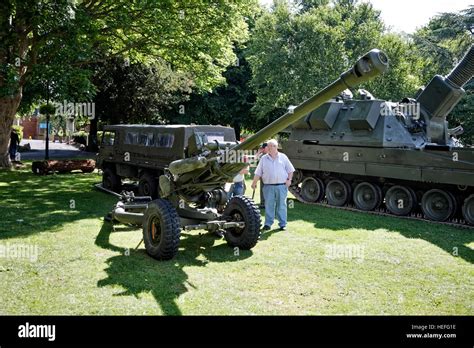 A Royal Artillery L118 Light Gun at the annual Wiltshire Armed Forces Stock Photo, Royalty Free ...