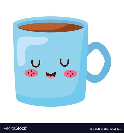 Coffee cup kawaii Royalty Free Vector Image - VectorStock