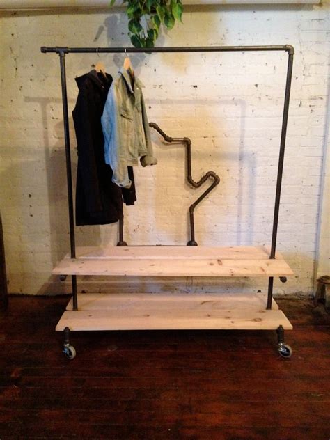 Clothing Rack With Double Shelves - Etsy