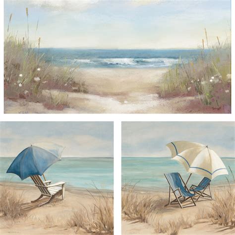 3-Piece Beach Scene Wall Art Set, 23x23 - Walmart.com