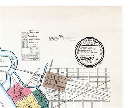 Hobart Indiana Map 1895 | Etsy