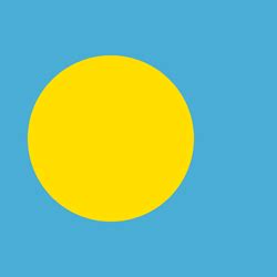 Palau flag vector - country flags